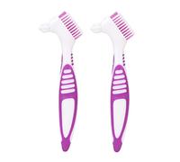 FILFEEL Denture Brush, 2pcs/Set, Specially Designed to Thorough Cleaning Dentures & Bridges