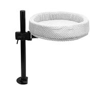 FILFEEL Desk Cat Bed - Liftable & 360° Rotatable Desktop Cat Perch with -Duty Iron Frame and Plush, Space-Saving Office Attachment for Cats, 15.16 X 15.16 Inch