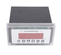 FILFEEL Digital LED Tachometer with Hall Proximity Sensor - 0-9999 RPM Speed Meter for Lathe Conveyor Belt Quality Inspection Machine, 4-Digit Red Display, 9-Setting Programmable RPM, NP