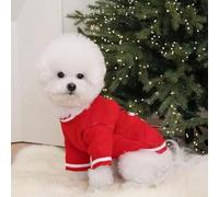 FILFEEL Dog Christmas Sweater Warm Soft Stylish Puppy Pullover Clothes for Bichon Pomeranian for Autumn Winter (XS)