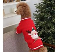 FILFEEL Dog Christmas Sweater Warm Soft Stylish Puppy Pullover Clothes for Bichon Pomeranian for Autumn Winter (M)