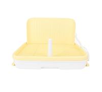 FILFEEL Dog Training Toilet for Medium and Large Dogs - Leakproof Puppy Potty Tray with Stable Pillar Structure, Spacious 18.5x14.57 Inch Pee Wall Design, Easy- Indoor Dog Litter Box (Yellow)