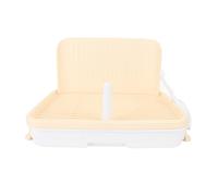FILFEEL Dog Training Toilet for Medium and Large Dogs - Leakproof Puppy Potty Tray with Stable Pillar Structure, Spacious 18.5x14.57 Inch Pee Wall Design, Easy- Indoor Dog Litter Box (Beige)
