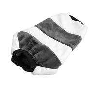 FILFEEL Dog Warm Coats Soft Polyester Cotton Fleece Padded Grey White Round Neck Winter Clothes for Small Large Dogs (M)