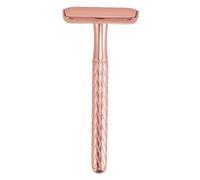 FILFEEL Double Sided Manual Alloy Shave Tool with Non-Slip Handle and Replaceable Refills for Men Rosy Gold (Rose Gold)