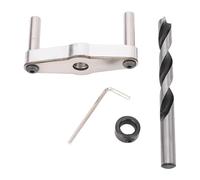 FILFEEL Dowel Jig Kit - Self Centering Straight Hole Drill for Woodworking, 0-60mm Clamping, Aluminum Alloy & Stainless Steel Construction, Includes Drill Bit & Locator, Ideal for Floati (10mm)