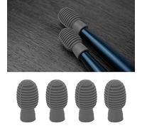 FILFEEL Drum Stick Practice Tip, Drumstick Dampeners For Silencing Drumstick Tips with Flexible Design 4Pcs Portable Silicone Mute For Beginner Practicing (Grey)
