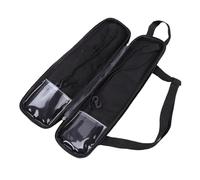 FILFEEL Drumsticks Bag - Thickened 600D Oxford Cloth Portable Stick Storage Case Holds Up to 6 Pairs - Organized Compartment Design with Name Tag Section for Musicians, Students & Profess (Black)