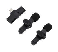 FILFEEL Dual Lavalier Microphone with 2.4GHz Low-Latency Transmission, Omnidirectional Noise-Cancelling Mics for Vlogging, Interview, Live Streaming & Video Recording - Includes Receiver,