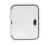 FILFEEL Duty RV Compartment Door 500x400mm with 180° Opening, Weatherproof, Security Lock & ASA-Aluminum Frame for Motorhome Trailer