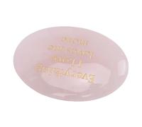 FILFEEL Engraved Thumb Stone Pocket - “Everything I Loved Love Back More” Inspirational Meditation Stone for Mindfulness, Grief Support & Daily Grounding - Pocket (Pink Crystal)