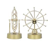 FILFEEL Exquisite Electric Ferris Wheel Desk Toy with Magnetic Rotation - Perpetual Motion Home Décor in Elegant Gold Finish