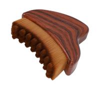 FILFEEL Face Contour Brush High Density Ergonomic with Smooth Non Scratch Finish for Neck Sculpting Dry Brushing Brown