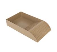 FILFEEL Feeding Dish Slip with Ramp Basking Platform for and Food Bowl (Wood Color)