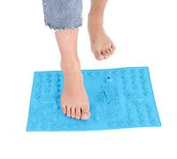 FILFEEL Feet Massage Mat, Rubber Spikes and Magnet Acupressure Reflexology Pad for Foot Hand Stimulation, with Grade TPE Material, for Home Office Bathroom Relaxation (Blue)