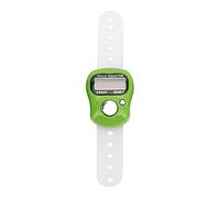 FILFEEL Finger Counter, 5 Digit LCD Hand Tally Counter with Resettable Button and Adjustable Silicone Belt, for Praying Walking Sports Counting (Green)