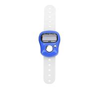 FILFEEL Finger Counter, 5 Digit LCD Hand Tally Counter with Resettable Button and Adjustable Silicone Belt, for Praying Walking Sports Counting (Dark Blue)