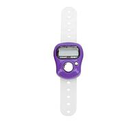 FILFEEL Finger Counter, 5 Digit LCD Hand Tally Counter with Resettable Button and Adjustable Silicone Belt, for Praying Walking Sports Counting (Purple)