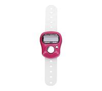 FILFEEL Finger Counter, 5 Digit LCD Hand Tally Counter with Resettable Button and Adjustable Silicone Belt, for Praying Walking Sports Counting (Pink)