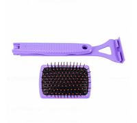 FILFEEL Foldable Back Scratcher, Portable Itch Scratcher Tool with Detachable Brush Head for Travel Home Gym and On the Go Comfort (Purple)