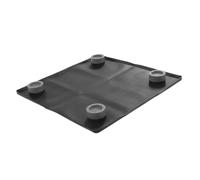 FILFEEL Fridge Silicone Mat with Raised Edges - Drip Tray + 4 Non-Slip Base Raisers for Compact Refrigerators, Washing Machines & Coolers - Floor & Carpet Protector - 22.8 X 17.7 Inches (S 550ml