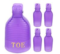 FILFEEL Gel Polish Remover Clips Flexible Easy Operation Pack of 5 Nail Art Tool Home Salon Toenail Soak Off Cap (Violet)