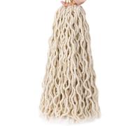 FILFEEL Gypsy Locs Wig, 18 Inch Synthetic Braiding Hair Extensions with 24 Strands Lightweight Soft Looking, for Black Women Party Halloween Cosplay Daily Wear (613)