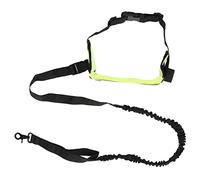 FILFEEL Hands- Dog Leash with Reflective Shock Absorption and Zippered Bag for Walking, Jogging, and Running (Fluorescent Green)