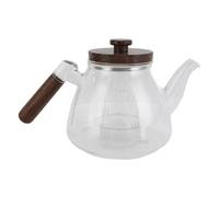 FILFEEL Heatproof Borosilicate Glass Teapot 1000ml - Clear Loose Leaf Tea Maker with Dual Stainless Steel Inner Pots for Electric Ceramic Stove, Ideal for Flower Green Pu’er Tea