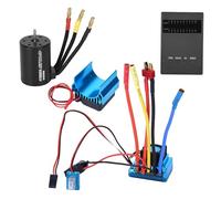 FILFEEL High-Performance 3650 4300KV Brushless Motor with 80A ESC, Heat Sink & Program Card for /10 RC Car Upgrade (120A)