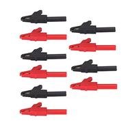 FILFEEL J.60029 Safety PA Test Clip, Brass 4mm Car Battery Alligator Clip with 4mm Banana Plug for Various Electrical Projects, CAT Ⅱ 300V, Maximum 15A, 12mm Opening Size, Good Contact