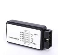 FILFEEL LA1002 Mini Portable USB 5MHz 24M 8 Channel Logic Analyzer Device Set with Cables Compact Logic Analyzer for Automotive Electronics Communications Power Computers