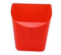 FILFEEL Large Enclosed Feed Scoop with Side Handle - -Duty Plastic Bucket for Livestock Feed, Ice, Cereals, Pet Food & Dry Materials - Red PP Scoop, 9.3 X 3.7 X 10.4 Inches