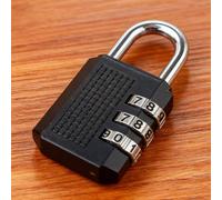 FILFEEL Luggage Lock Travel Lock Combination Padlock Suitcase Bags for Lockers Zinc Alloy 3 Digit Resettable Portable Lightweight Security for Suitcase Backpack Locke (Black)