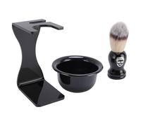 FILFEEL Man’s Portable Brush Set with Lathering Bowl & Stand - for Travel and Daily Grooming Needs