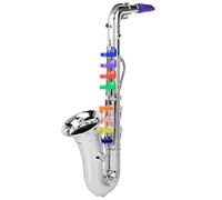 FILFEEL Mini Silver Saxophone Trumpet, 8-Key Kids Musical Instrument Toy, Toddler Educational Toy