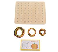 FILFEEL Montessori Wooden Geoboard Educational Toys for Toddlers, Graphical Learning Activity Set for Boys and Girls