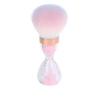 FILFEEL Nail Art Dust Brush Dusting Brush Dust Cleaner with Soft Nylon and Ergonomic Handle for Manicure Makeup Blush Loose Powder (Pink)