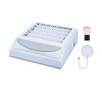 FILFEEL Nail Dust Collector Vacuum Cleaner 100W Powerful Adjustable Speed Up to 4500RPM with BuiltIn Light and Reusable Filter Ideal for Nail Salon Professionals and Home Use (UK Plug)