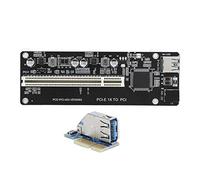 FILFEEL PCIE to Dual PCI Expansion Riser Card Adapter with 0.6m Connecting Cable for and Systems