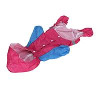 FILFEEL Pet Raincoat Dog Coat Jacket with Reflective Strip Breathable Lightweight for Outdoor Walking Yellow L (XL)