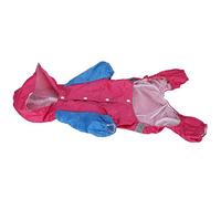 FILFEEL Pet Raincoat Dog Coat Jacket with Reflective Strip Breathable Lightweight for Outdoor Walking Yellow L (M)