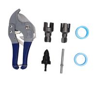 FILFEEL Pipe Repair Tool Kit for /2 Inch and 3/4 Inch DN15 DN20 Pipes - Internal & External Pipe Threader with 3-Flute Reaming Bit Cutter and PTFE Tape - -Duty 45# Steel Plumbing Too