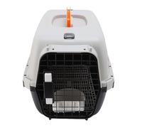 FILFEEL Plastic Pet Carrier for Dogs and Cats - Portable Travel Dog Carrier Box with 360° Ventilation, Easy 9-Piece Assembly, Lightweight & Foldable, Fits Pets Up to 15 Lbs, 18.9 X 12.6 X (Black)