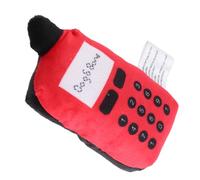 FILFEEL Plush Cell Phone Pet Dogs Cats Teether Sounding Interactive Chew Toy, Made of Plush Material, Safe to Use, Cleans Tartar, Toy for Your Pet Dog When You're Not At (Red)