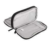 FILFEEL Portable Double Layer Electronic Bag for Cables, Phones, Earphones - Grey (Black)