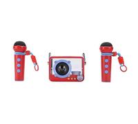 FILFEEL Portable Karaoke Machine with 2 Microphones - 5.3 Speaker for Kids Girls Boys Home Party Sing-Along Compact Lightweight Design 3-8 Hours (Blue)
