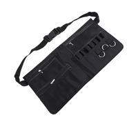 FILFEEL Professional Makeup Brush Belt Large Capacity Adjustable Cosmetic Brush Holder with Multiple Pockets for Makeup Artists Stylists Fiber Nylon Material 46.6 X 23.5cm