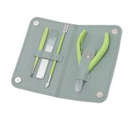 FILFEEL Professional Manicure Set, Stainless Steel Nail Clipper Pedicure Kit 12 in 1 with Portable Travel Case, for Men Women Home Salon Nail Care (Green)