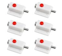 FILFEEL Push Button Latch, 54.6x36mm Spring Loaded Automatic Latch for | PP Impact Plastic Body, Rust Proof Iron Lock Rod, for Wardrobe Drawer and Window, 6mm Mounting Hole